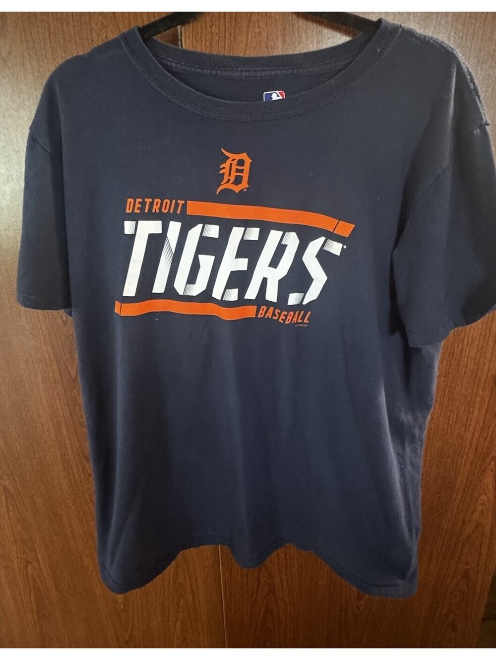 Detroit Tigers MLB Genuine Merchandise Mens L Navy Graphic T Shirt Baseball